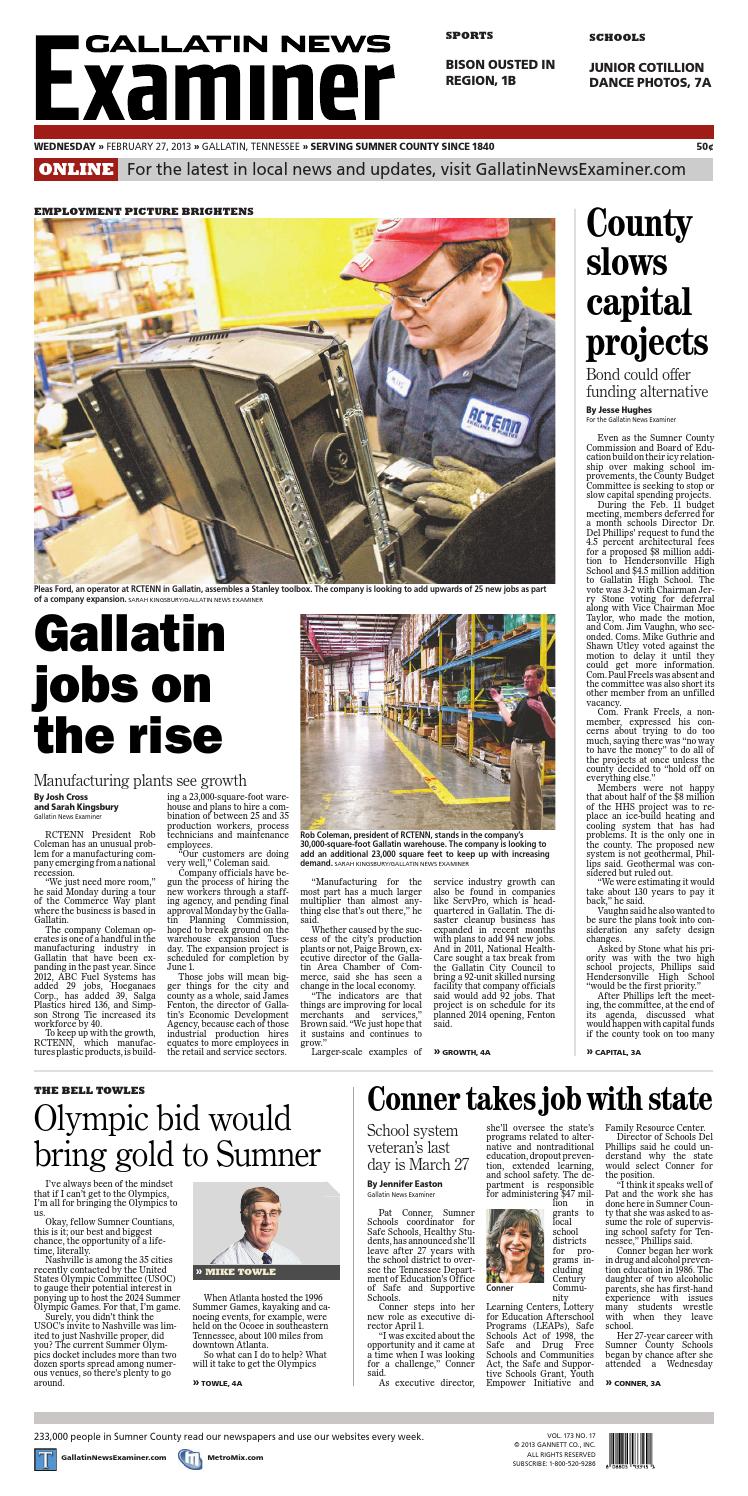 Gallatin News Examiner business coverage by LOCALiQ USA TODAY Network