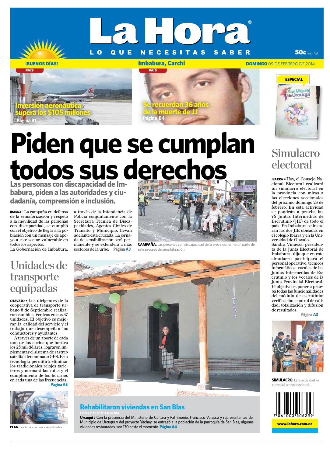 La Hora Imbabura 9 Febrero 2014 By LA HORA Ecuador Issuu