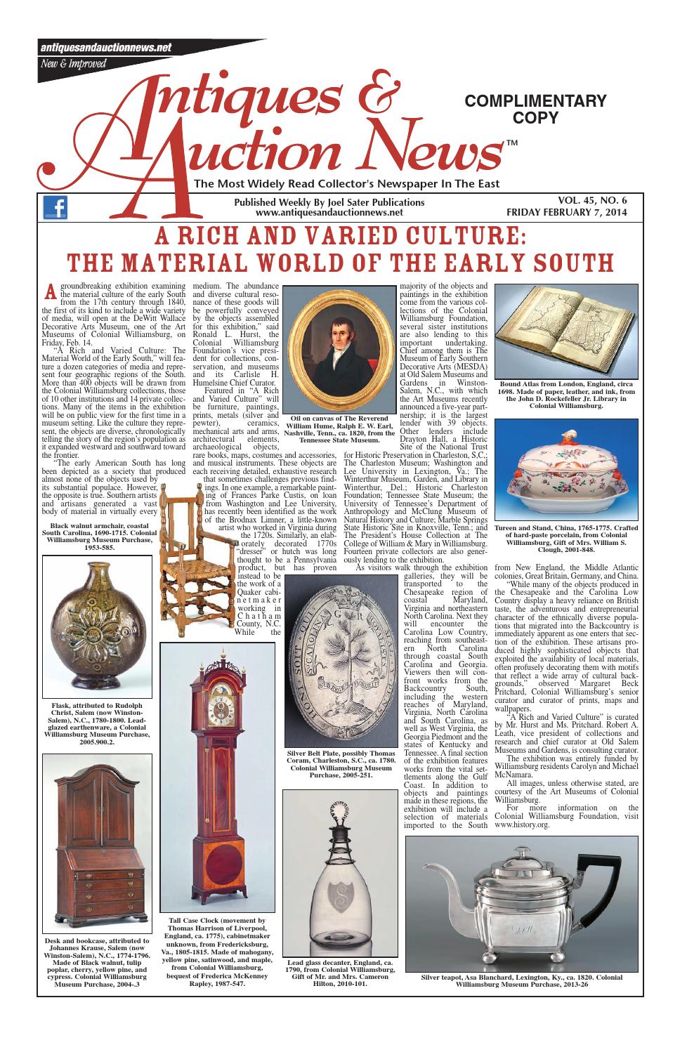 Antiques & Auction News 020714 by Antiques & Auction News Issuu