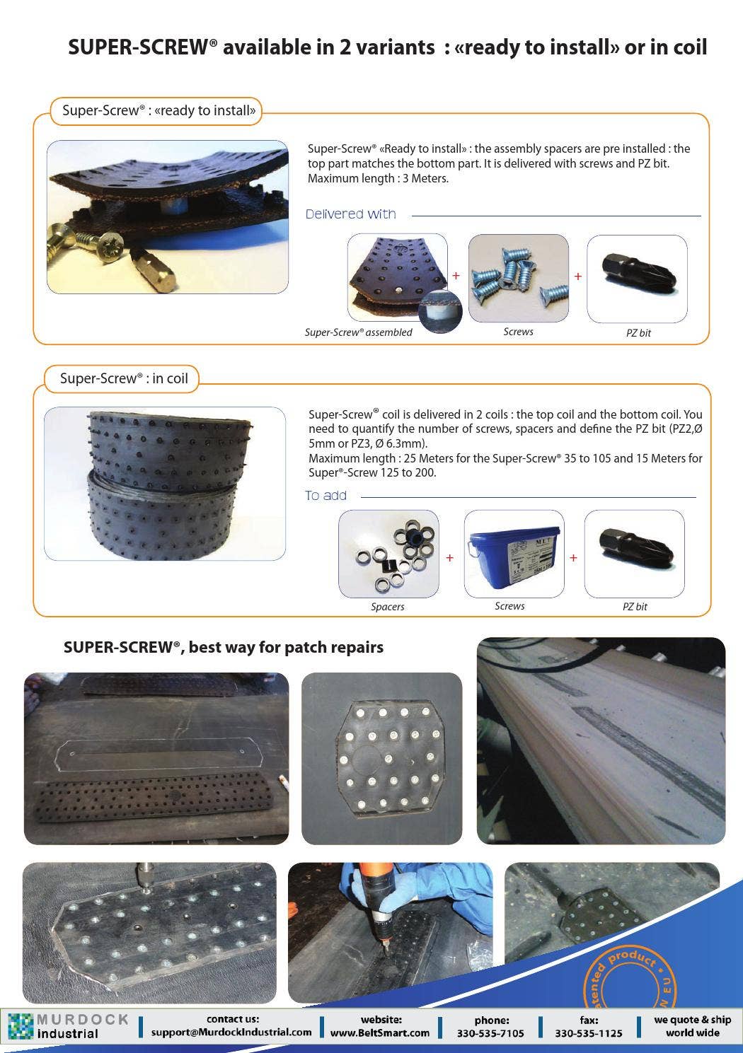 Conveyor Belt Lace and Super Screw Full PDF catalog catalogue by