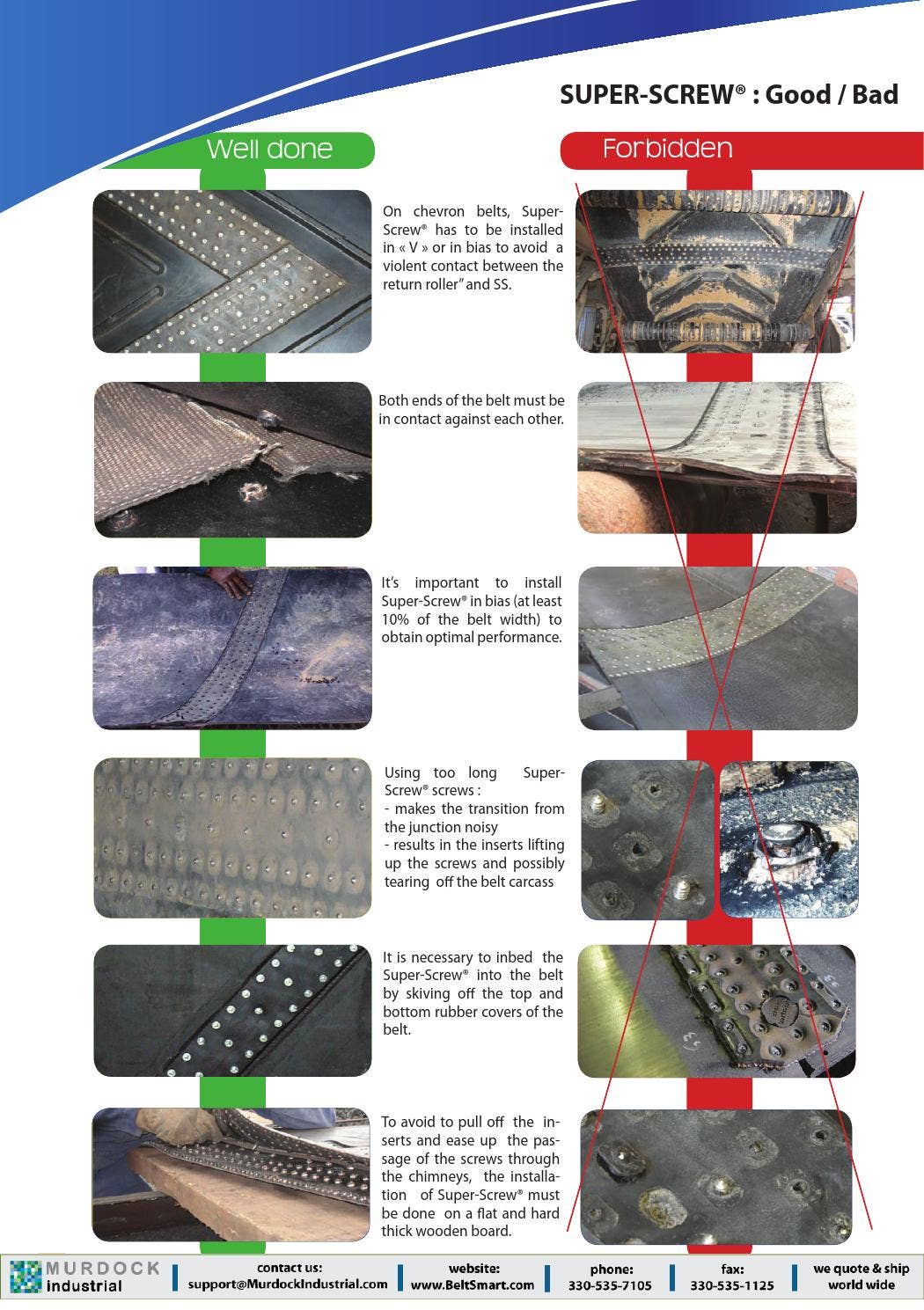 Conveyor Belt Lace and Super Screw Full PDF catalog catalogue by