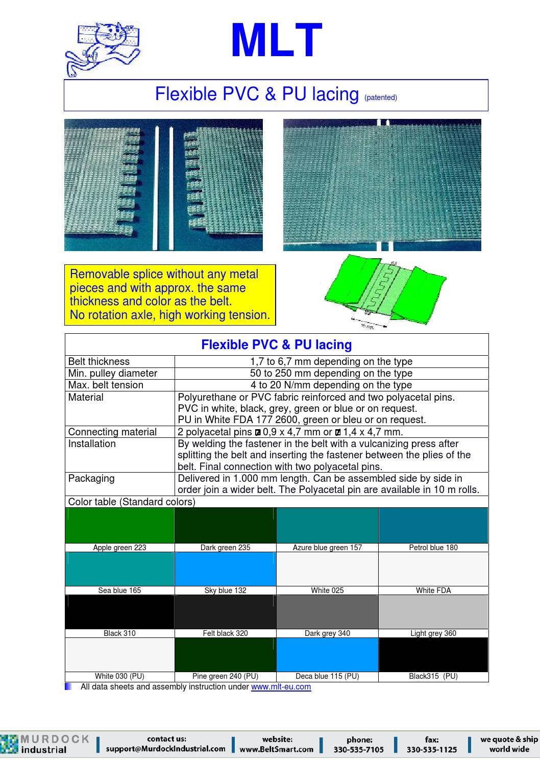 Conveyor Belt Lace and Super Screw Full PDF catalog catalogue by