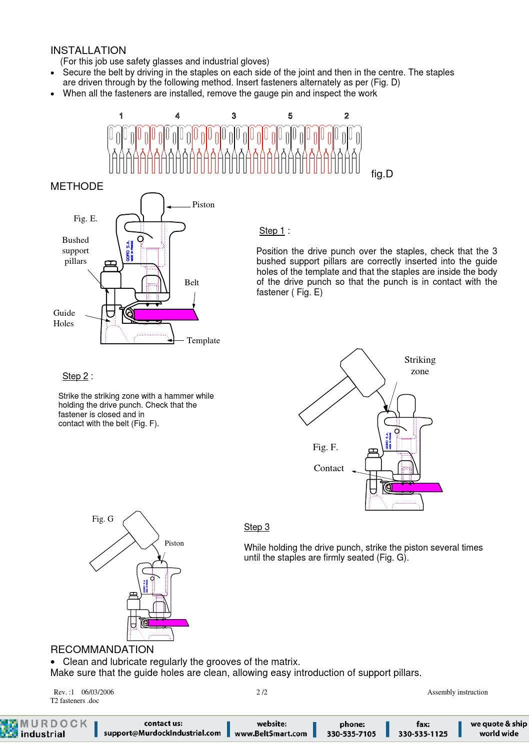 Conveyor Belt Lace and Super Screw Full PDF catalog catalogue by