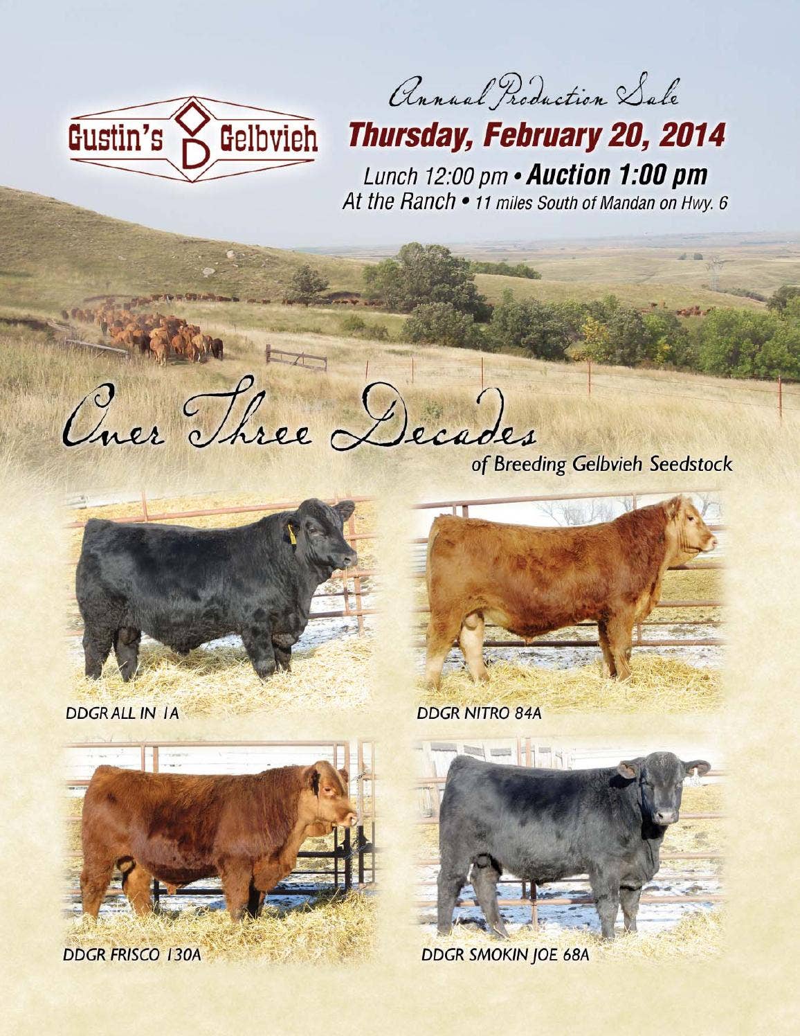 Dustin Rippe Gustin's Diamond D Gelbvieh Annual Production Sale by American Gelbvieh ...