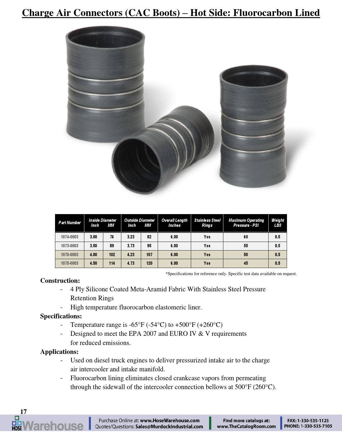 Flexfab Silicone Hose Heater Hose Reinforced Catalog PDF by Murdock