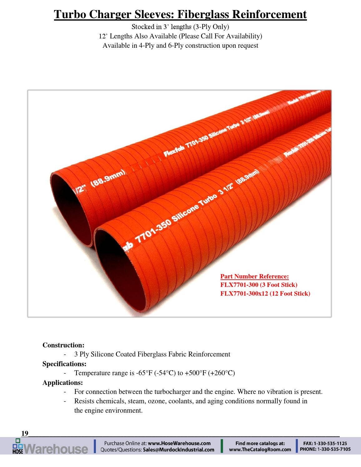 Flexfab Silicone Hose Heater Hose Reinforced Catalog PDF by Murdock