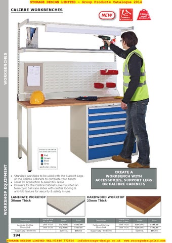 Storage Design Limited 家具目录 · 04 workshop equipment 第 10 页
