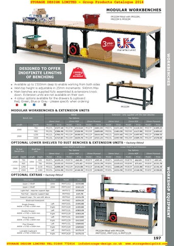 Storage Design Limited 家具目录 · 04 workshop equipment 第 13 页