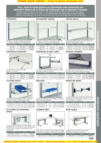Storage Design Limited 家具目录 · 04 workshop equipment 第 19 页