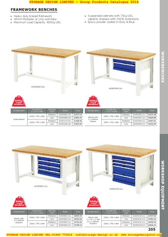 Storage Design Limited 家具目录 · 04 workshop equipment 第 21 页