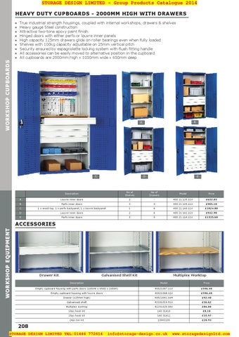 Storage Design Limited 家具目录 · 04 workshop equipment 第 24 页