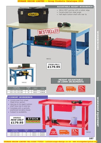 Storage Design Limited 家具目录 · 04 workshop equipment 第 3 页