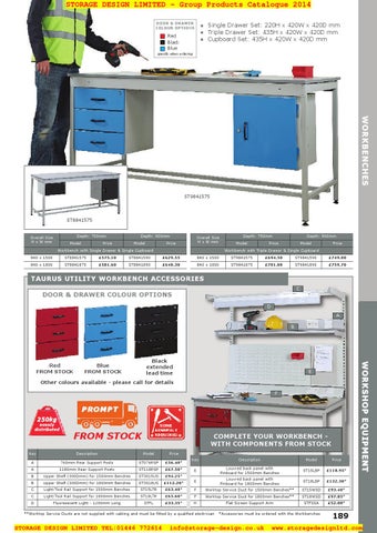 Storage Design Limited 家具目录 · 04 workshop equipment 第 5 页
