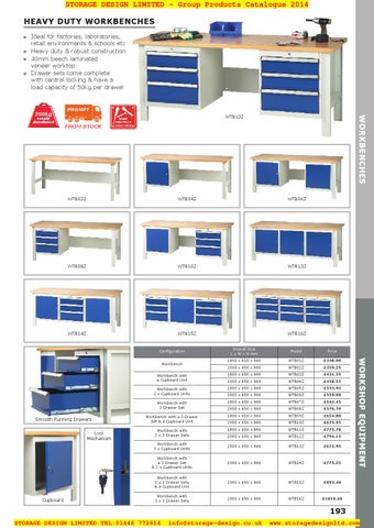 Storage Design Limited 家具目录 · 04 workshop equipment 第 9 页