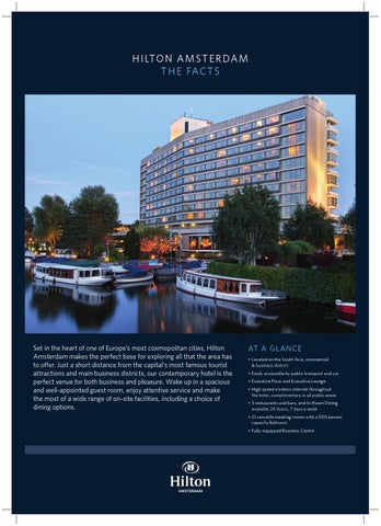 Hilton Amsterdam Fact Sheet by Hilton Amsterdam Issuu