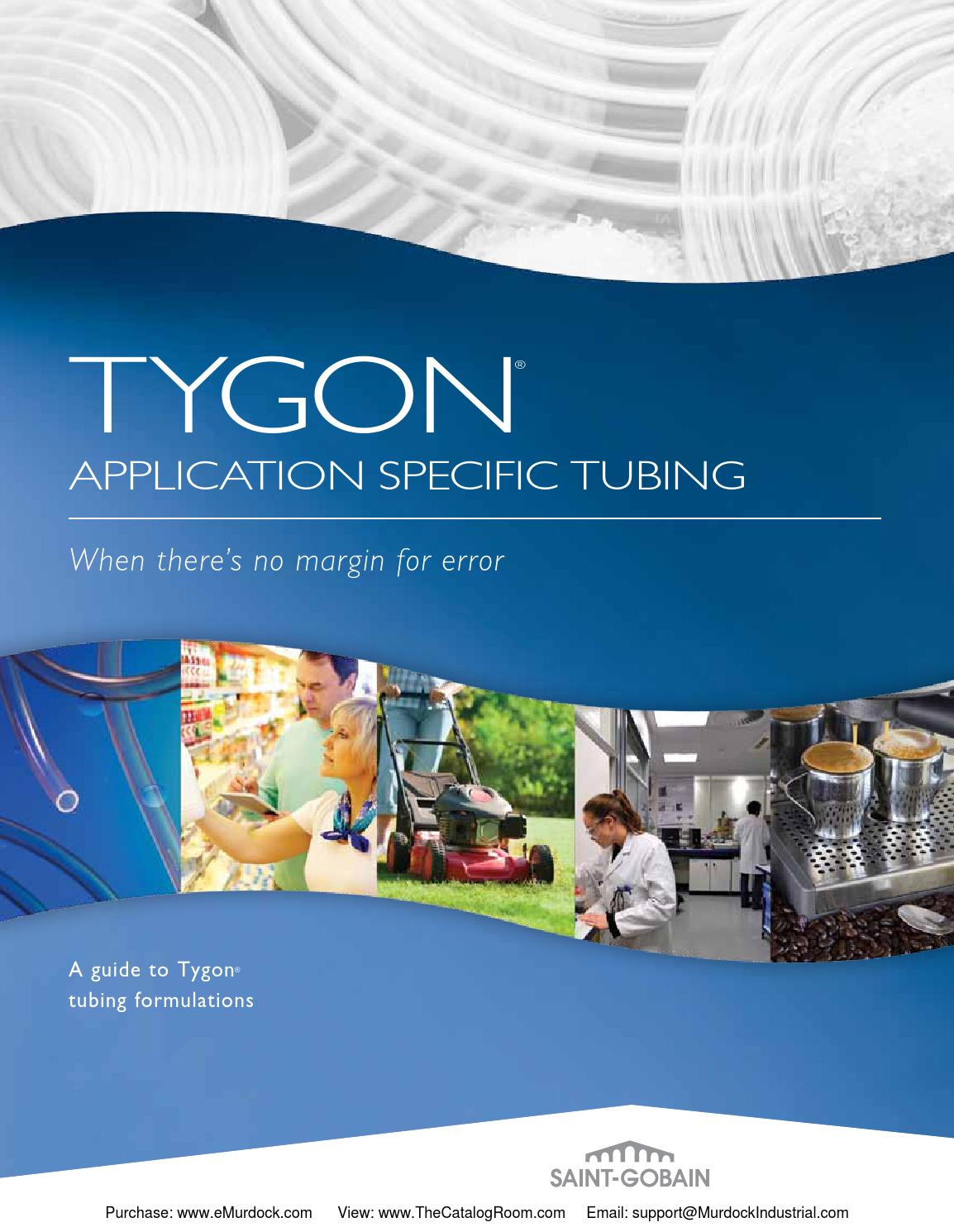 tygon application specific tubing 2014 catalog by Murdock Industrial