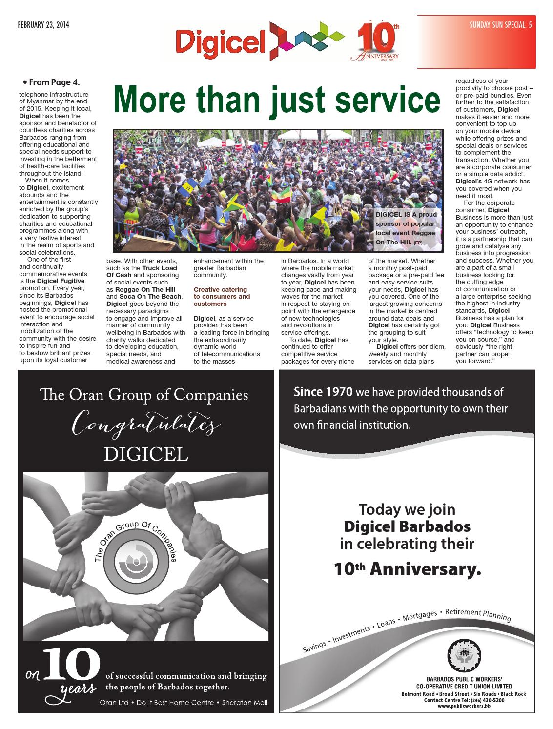 Digicel Barbados 10th Anniversary Feature by Nation Publishing Co