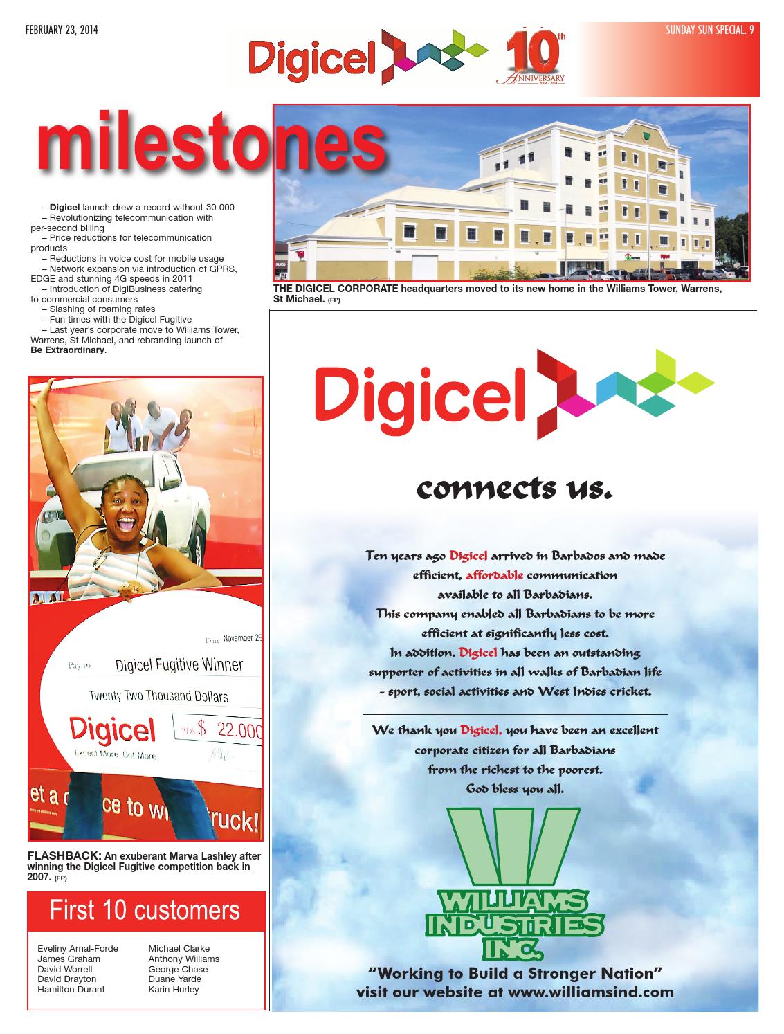 Digicel Barbados 10th Anniversary Feature by Nation Publishing Co
