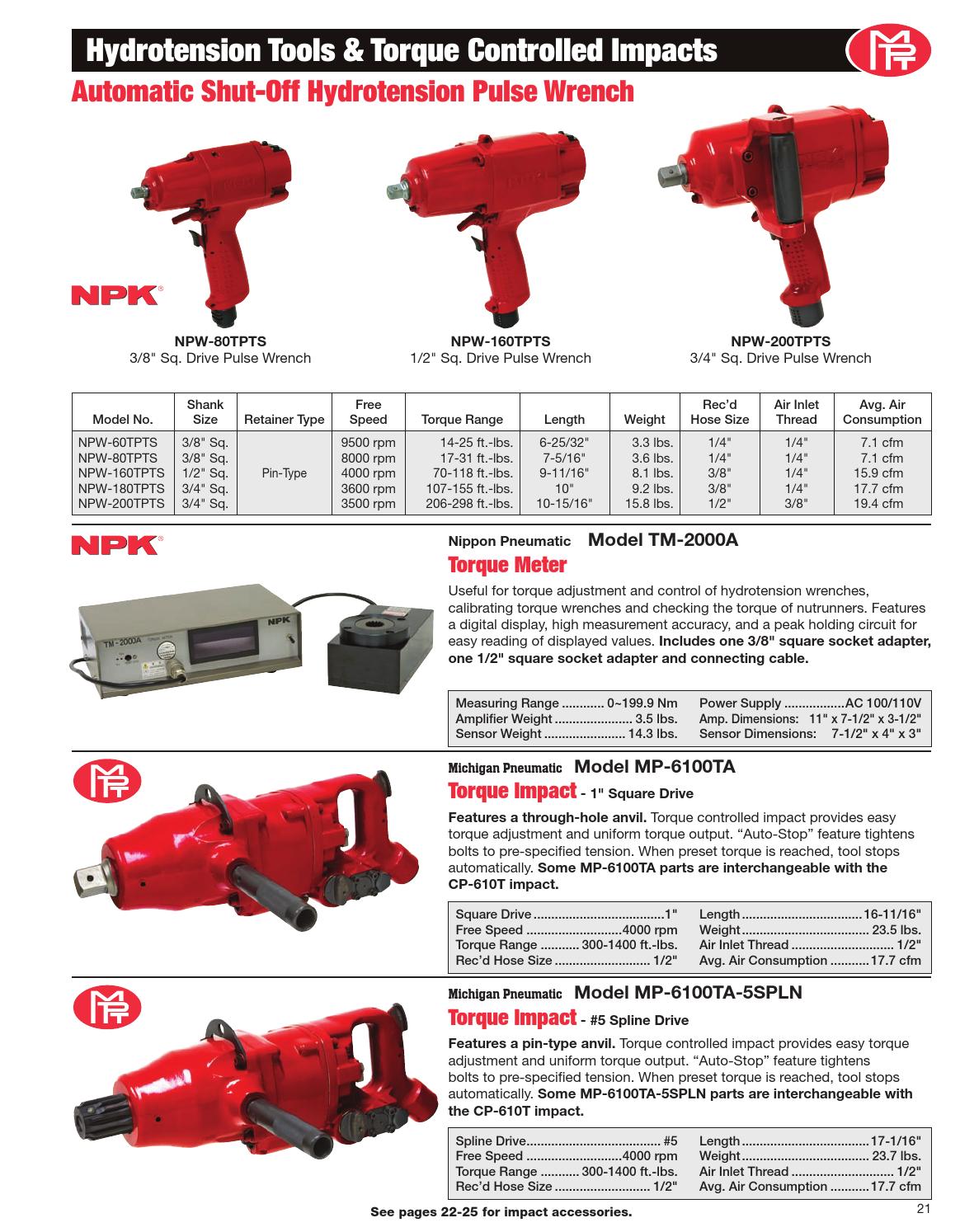 Michigan Pneumatic Tool Catalog by Michigan Pneumatic Tool, Inc. Issuu