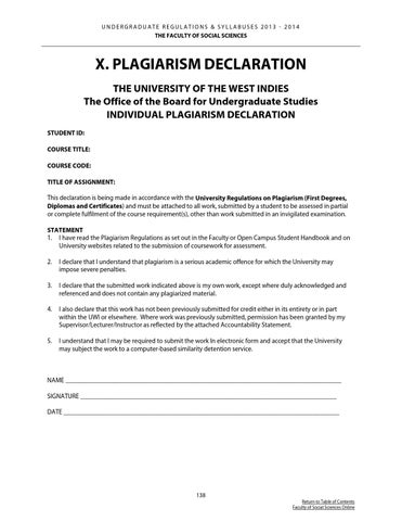 uwi undergraduate coursework accountability statement uwi undergraduate coursework accountability statement