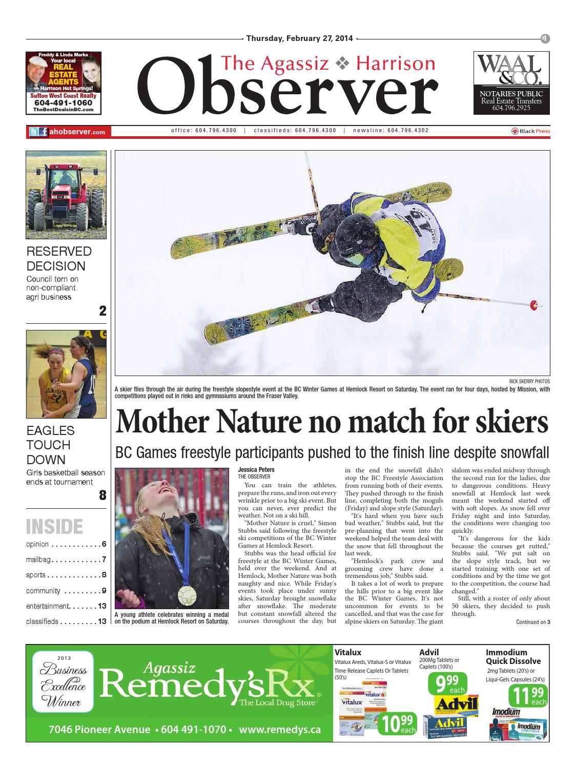 Agassiz Observer, February 27, 2014 by Black Press Media Group Issuu