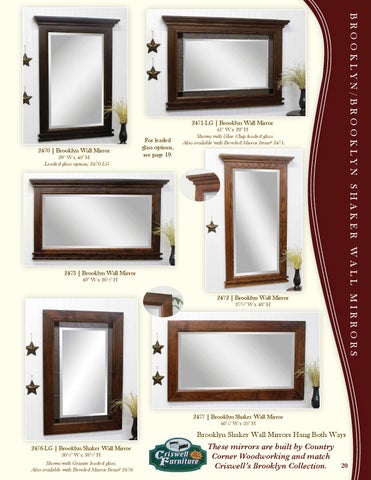 E & G Amish Furniture 2014 Country Corner 家具目录 / Mirrors / 第 21 页