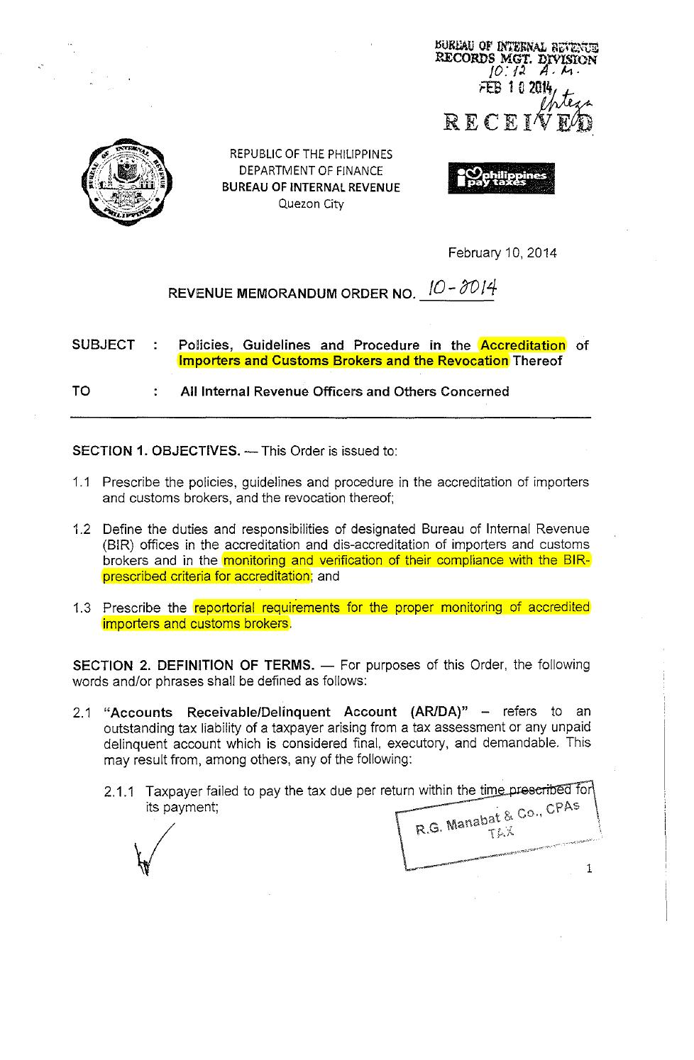 Define reportorial requirements picture