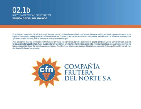 Maqueta Manual 德文 Identidad Visual Corporativa 德文 la Compañía Frutera del Norte S.A. 第 17 页