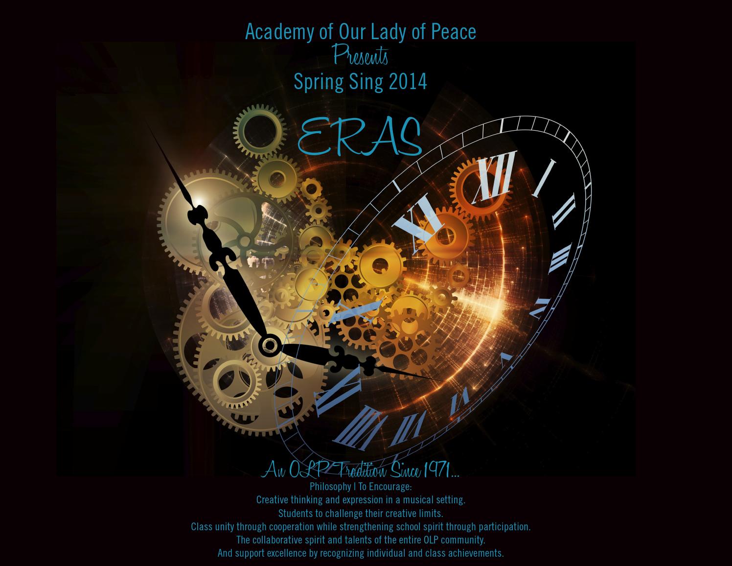 Spring sing program final issuu by Academy of Our Lady of Peace - Issuu