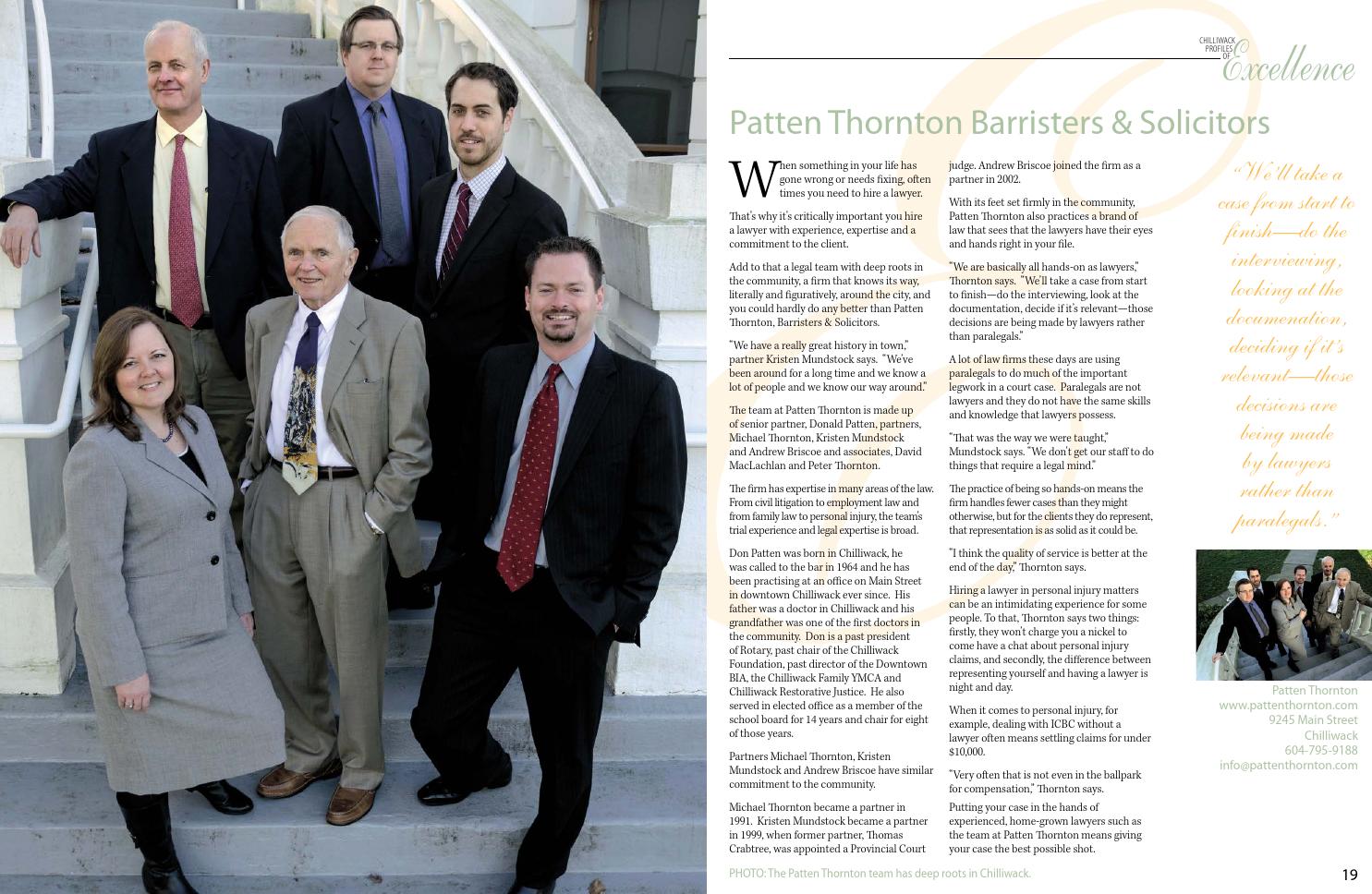 Special Features Profiles of Excellence by Black Press Media Group