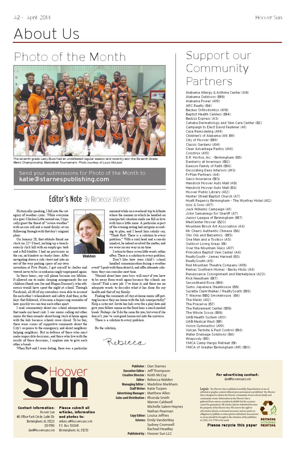 wrapsody birmingham al on Hoover Sun Vol 2 Iss 7 April 2014 By Starnes Media Issuu