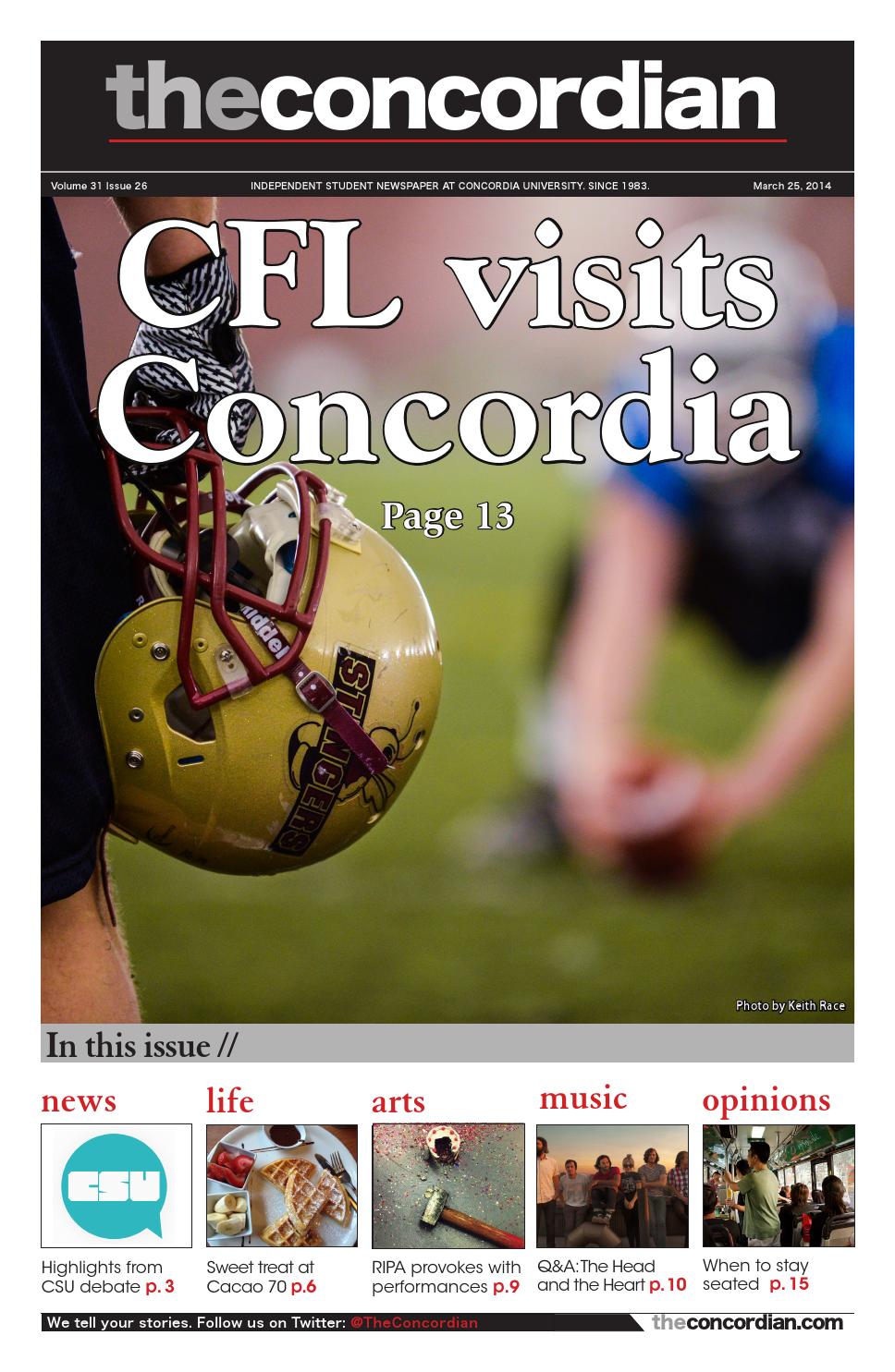 The Concordian Vol 31. Issue 26 by The Concordian Issuu
