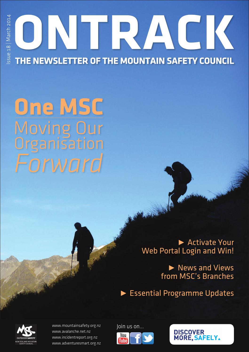 NZ Mountain Safety Council OnTrack Newsletter by New Zealand Mountain
