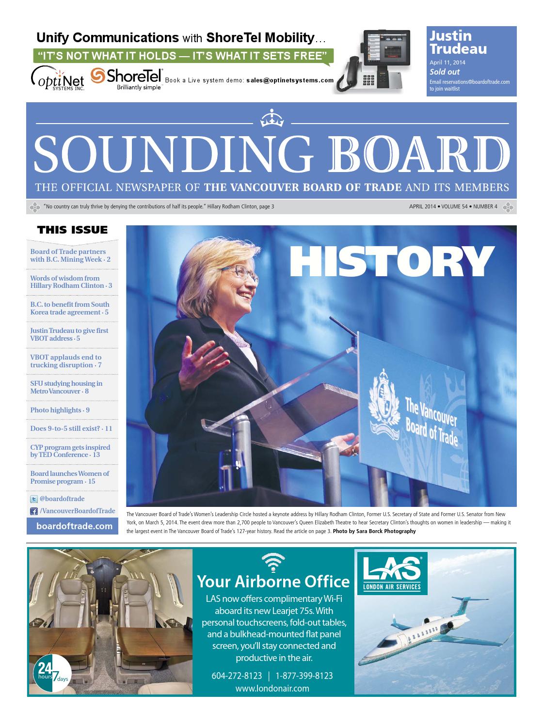 Sounding Board April 2014 by GLACIER MEDIA DIGITAL LIMITED PARTNERSHIP