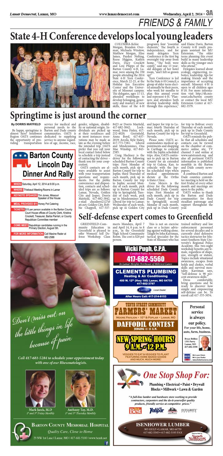 4214 Lamar Democrat by Lewis County Press Issuu