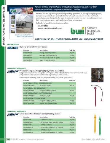Bwi Professional Grower Supplies By Companies Inc Issuu Irrigation Water Supplies