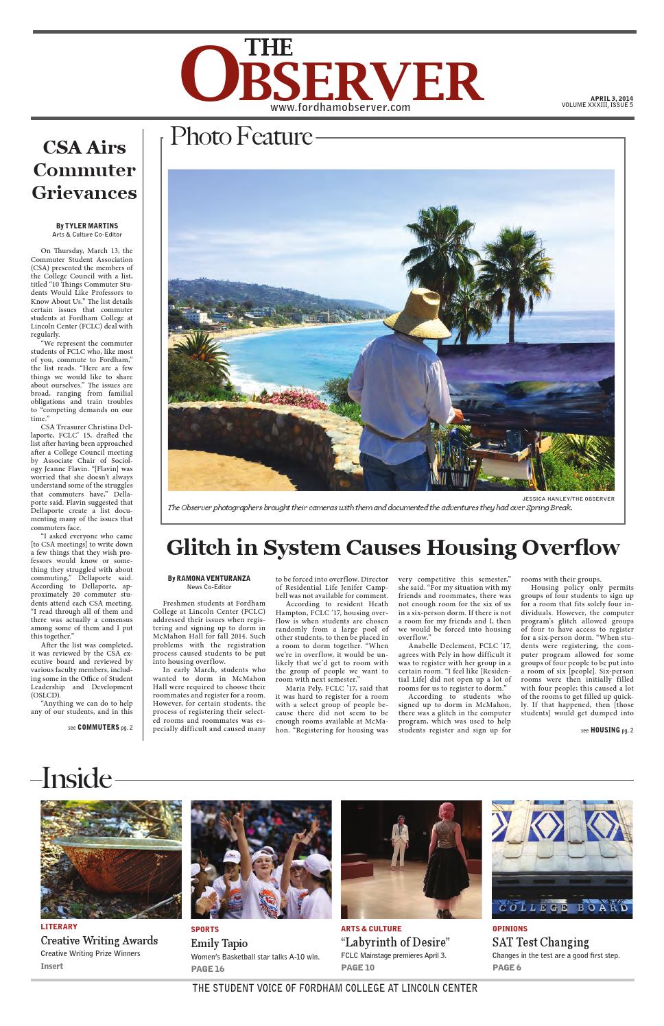 Fordham Observer Issue 5 by Fordham Observer Issuu