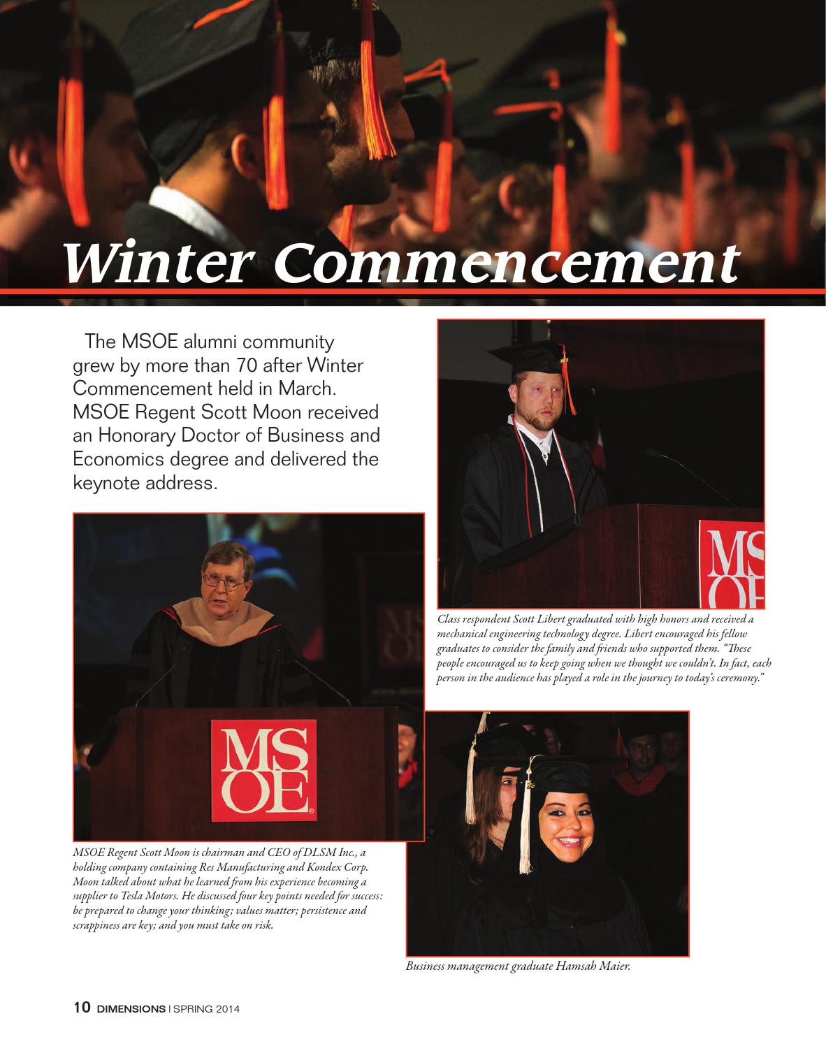 MSOE Dimensions Spring 2014 by Milwaukee School of Engineering Issuu