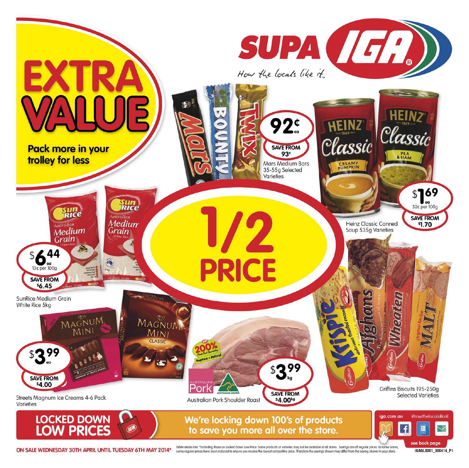 Supa IGA Catalogue 30 April to 6 May, 2014 by Echo Publications Issuu