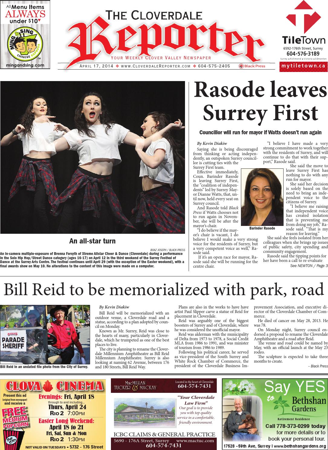 Cloverdale Reporter, April 17, 2014 by Black Press Media Group Issuu