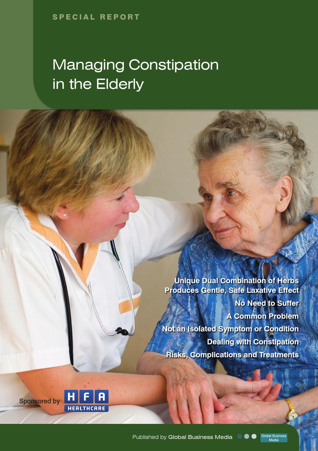 Special Report Managing Constipation In The Elderly HFA Healthcare By 