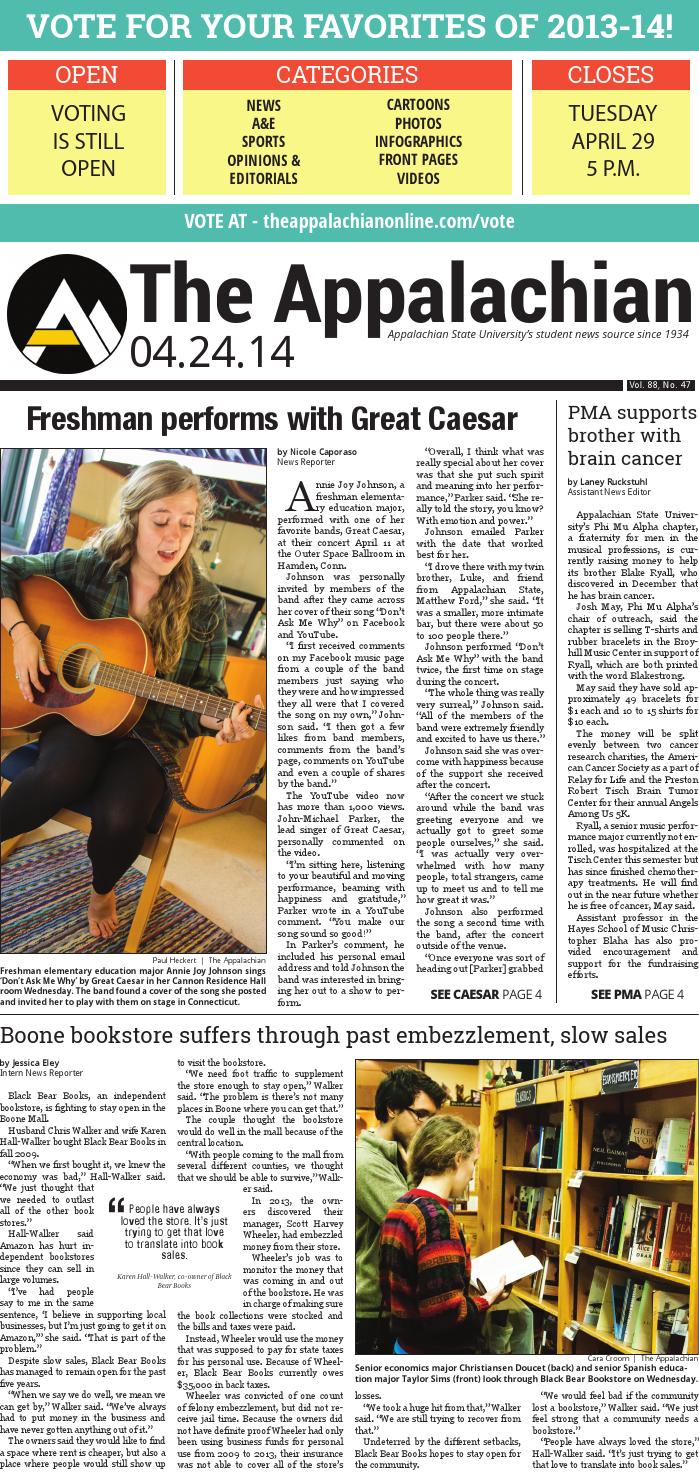 Thursday, April 24, 2014 by The Appalachian Issuu