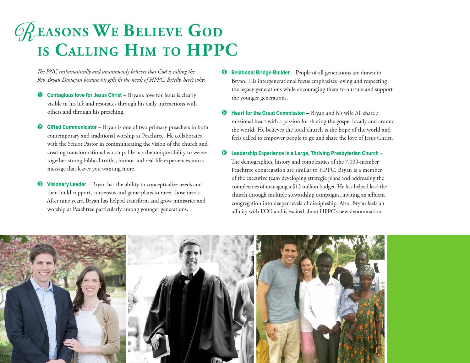 Introducing the Rev. Bryan H. Dunagan, Senior Pastor of HPPC by