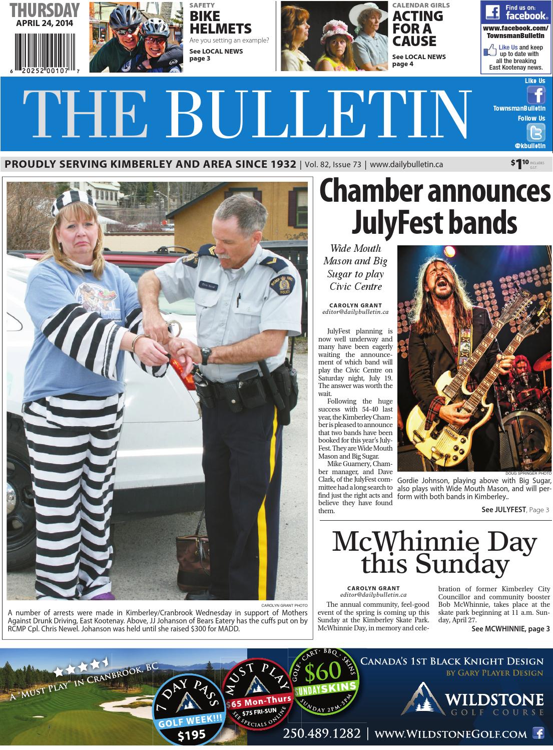 Kimberley Daily Bulletin, April 24, 2014 by Black Press Media Group Issuu