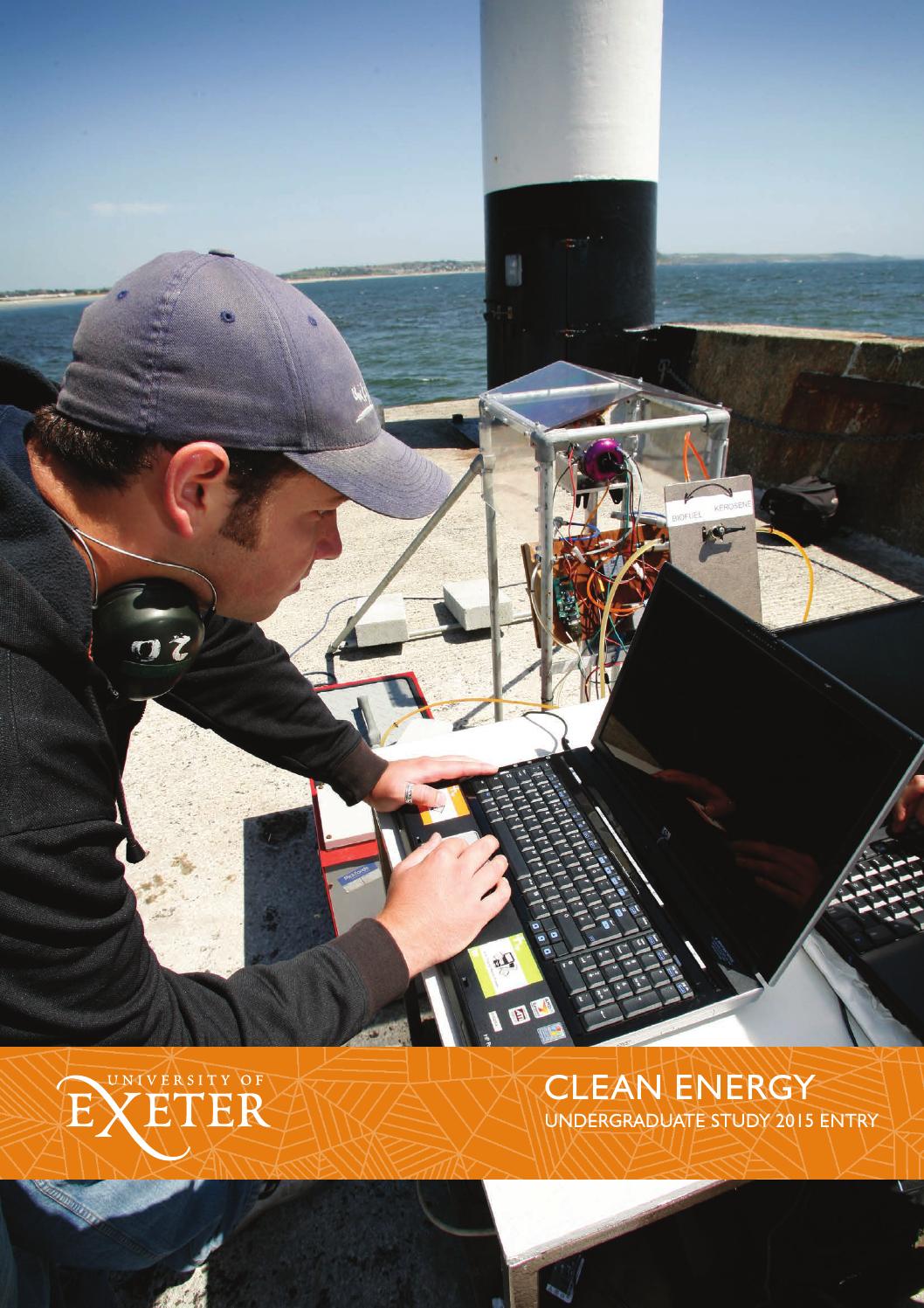 University of Exeter Clean Energy Subject Brochure 2015 by University