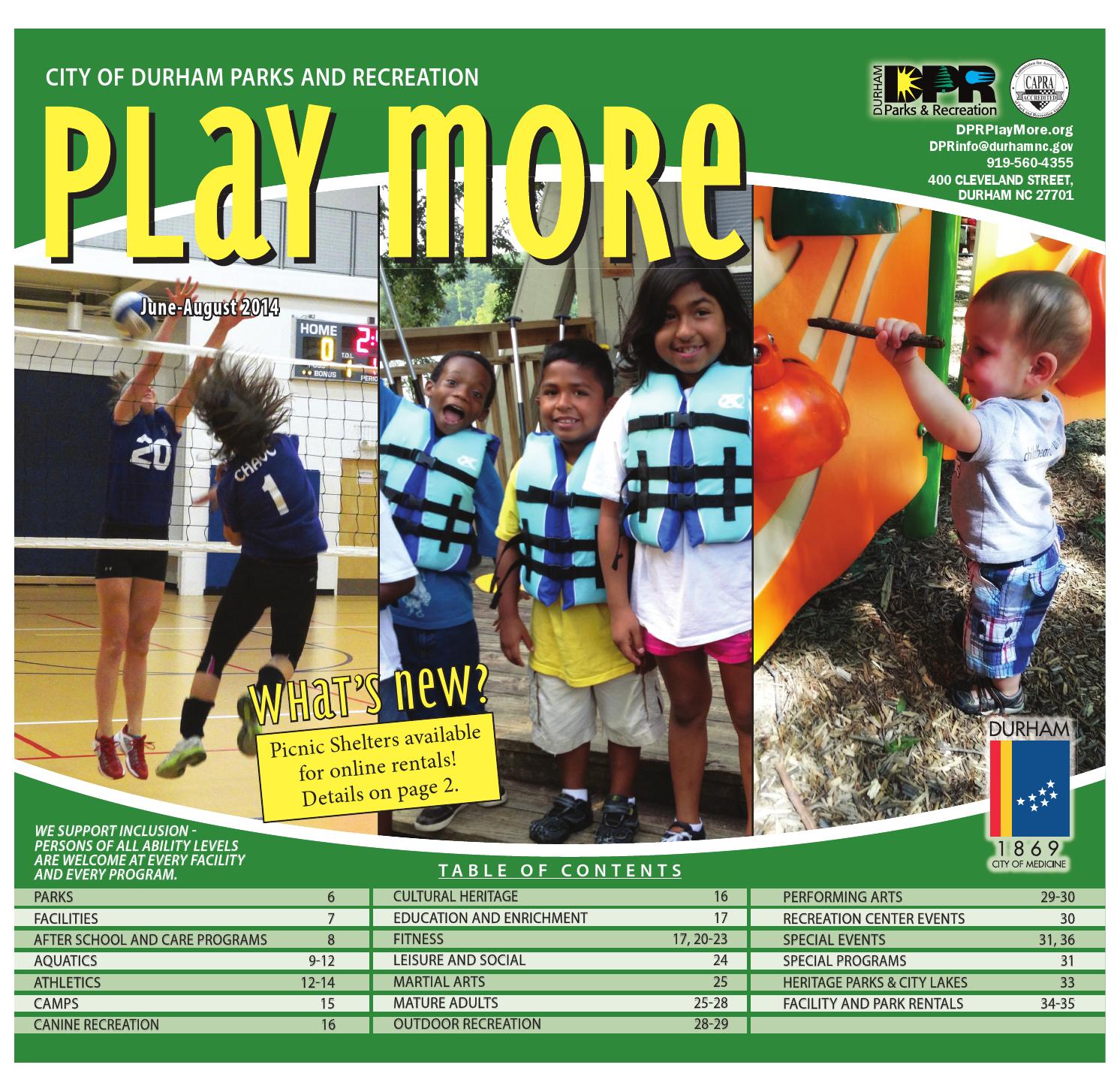 Durham Parks and Recreation Play More June to Aug 2014 by Durham Parks