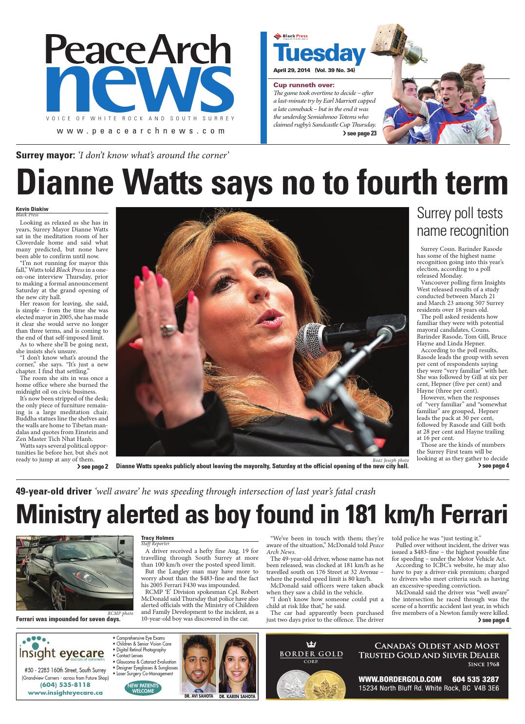 peace arch news april