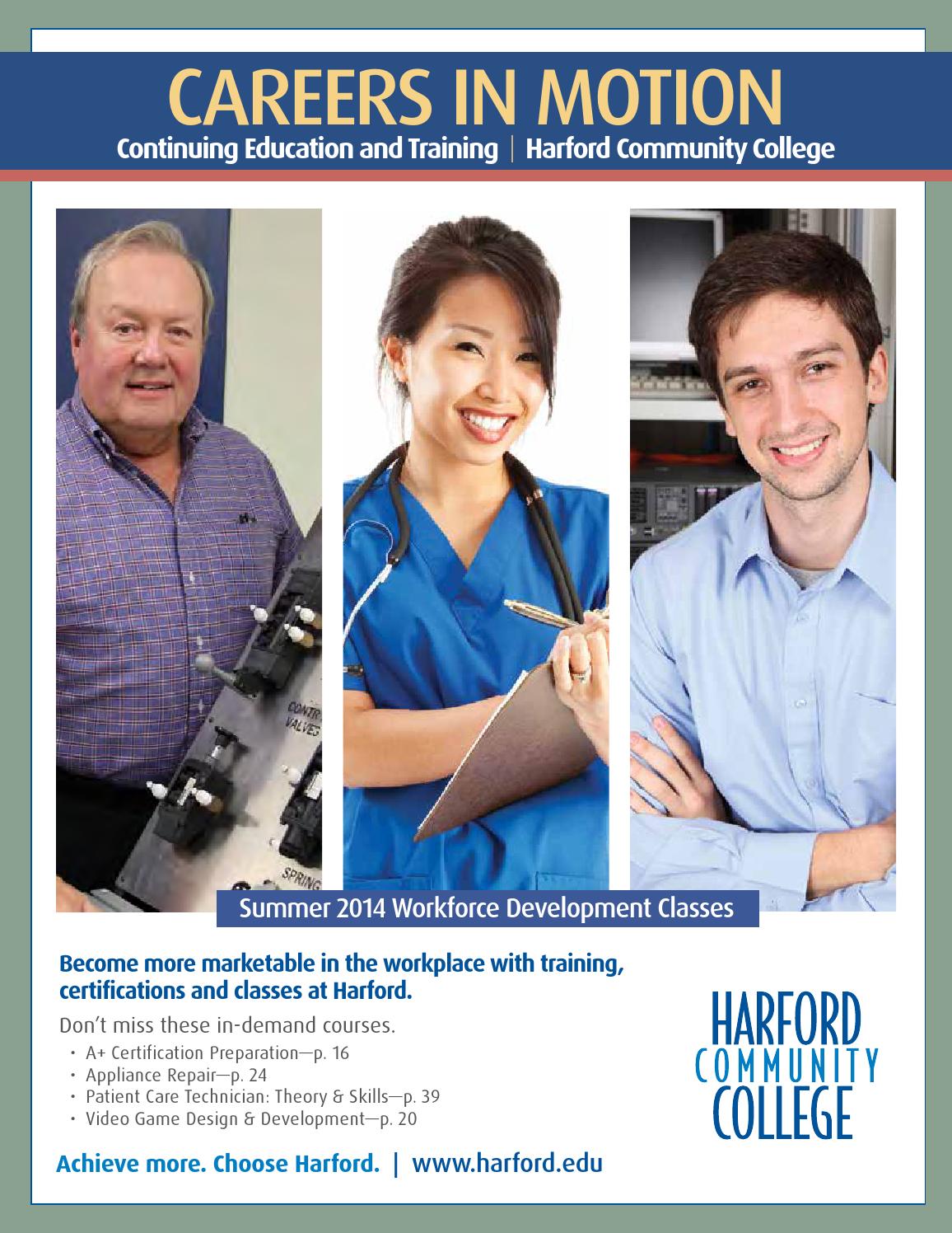 Workforce Development Schedule Summer 2014 by Harford Community College