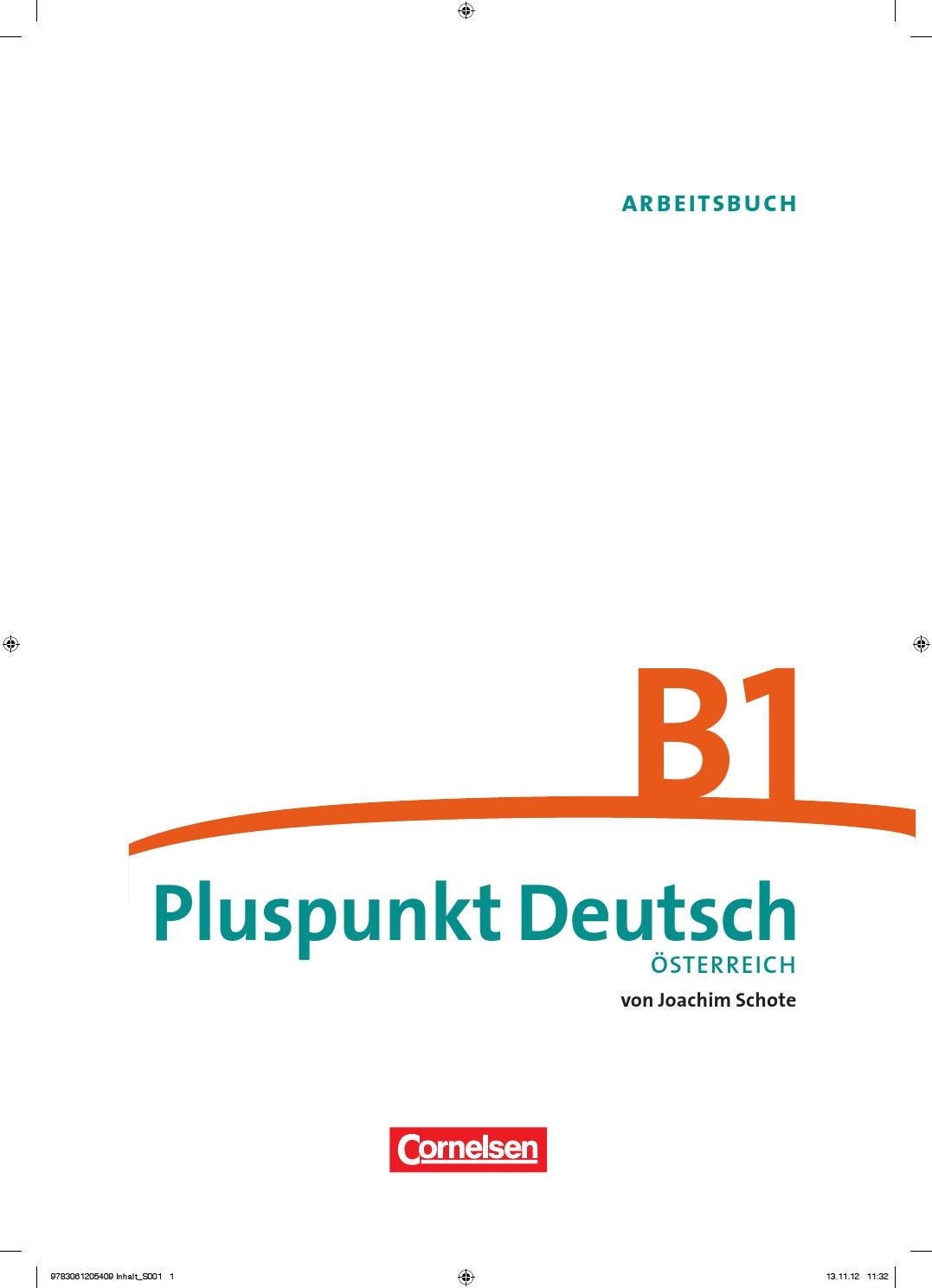 Pluspunkt Deutsch - Arbeitsbuch B1 by Österreichischer