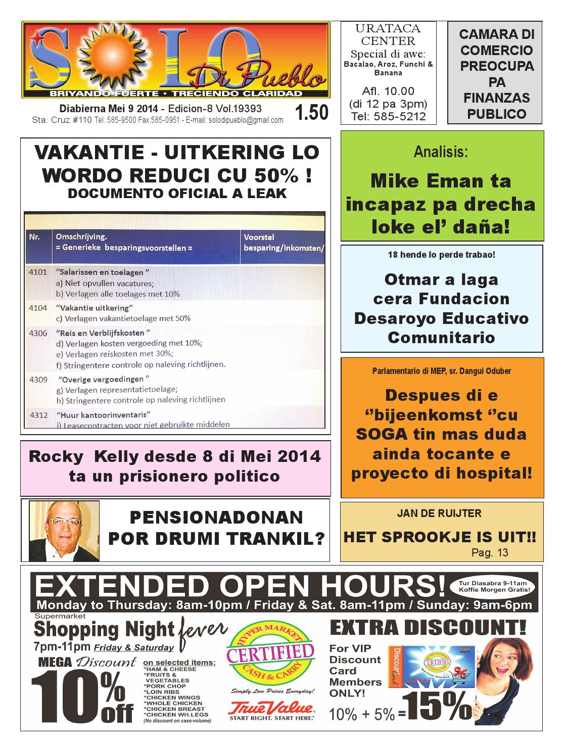 ban boneiru bek vacatures on Diabierna 9 Mei 2014 By Solo Di Pueblo Issuu